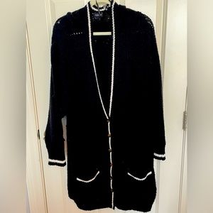 Torrid black cable knit  long cardigan